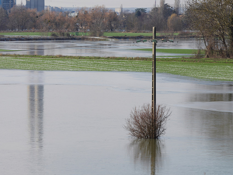 Plaine agricole inondée à Mezières-surSeine © Laurent Kruszyk, Région Île-de-France.