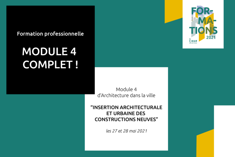 Professionnels, le module 4 de la formation "Architecture dans la ville" est désormais complet. Découvrez le module 5 !