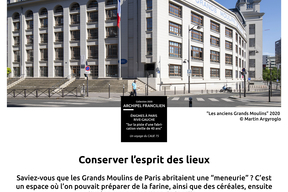 Anciens Grands Moulins - Découvrez le sixième point d'étape du parcours proposé par le CAUE de Paris pour la collection 2020 d'Archipel Francilien